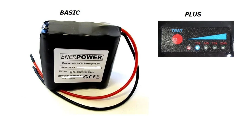 ENERpower 4S2P Akku 14,4V-14,8V 6500 mAh Li-Ion mit Kabeln offenen Enden